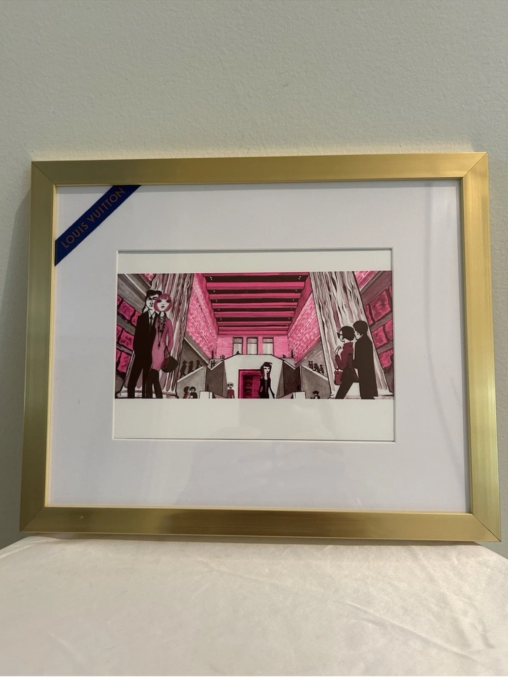 “Berlin” Louis Vuitton X Ruben Toledo Framed Art City Guide Postcards COA